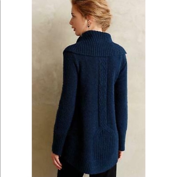 Angel of the North (Anthro) wool blend cowl neck sweater with button sides XS - Picture 4 of 16